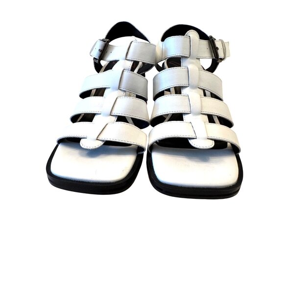 Zodiac Joleen White Strap Sandal Size 8.5 EU 39 NWOB 3" Chunky Heel - Picture 10 of 10